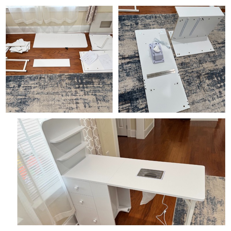 Furniture assembly before and after
